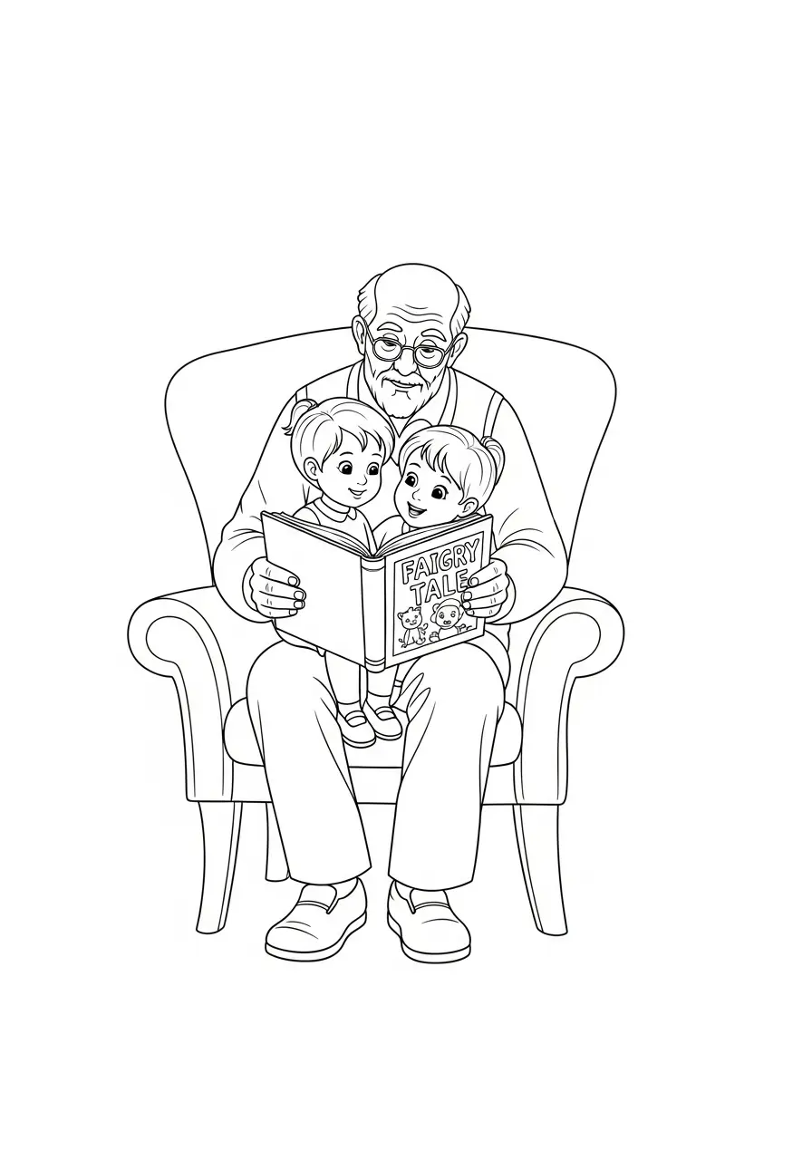 Abuelo Para Colorear 7