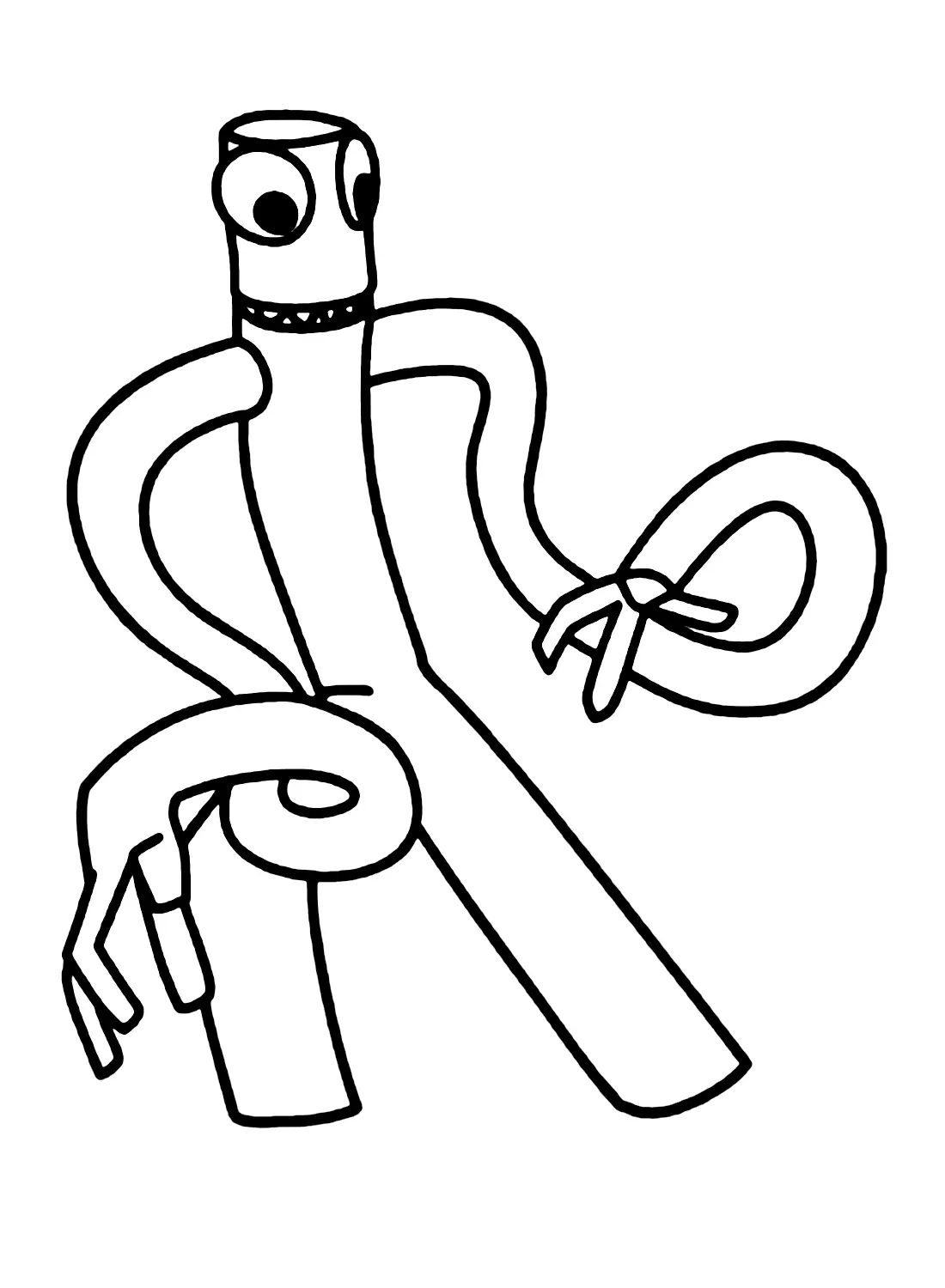 Green Rainbow Friends Coloring Pages 20