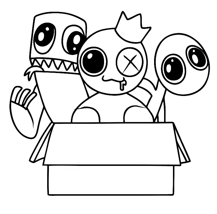Green Rainbow Friends Coloring Pages 5