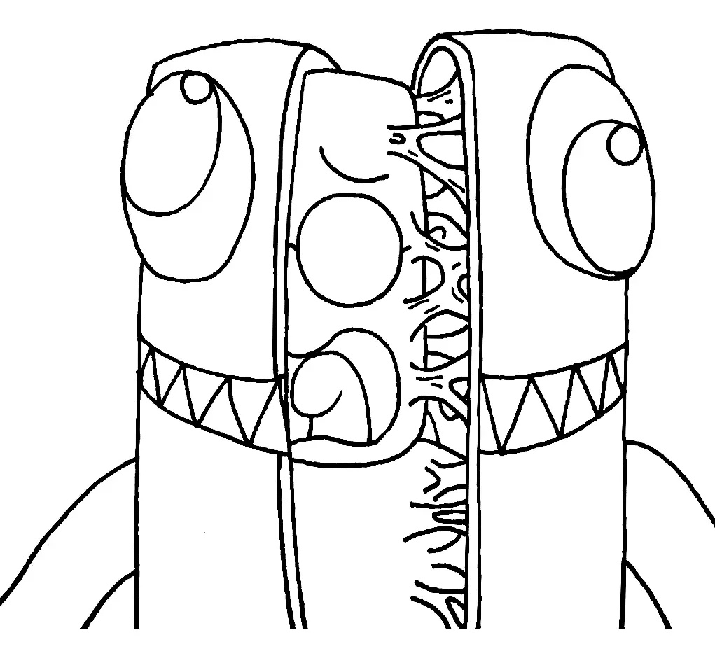 Green Rainbow Friends Coloring Pages 9