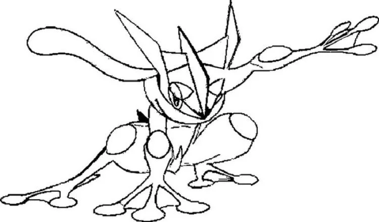 Greninja Coloring Pages 2