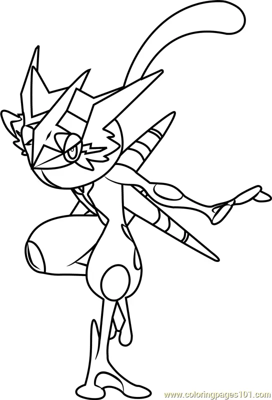 Greninja Coloring Pages 3