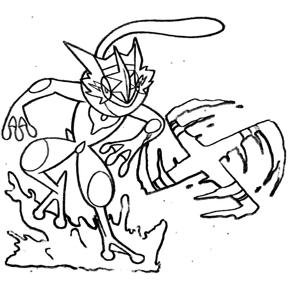 Greninja Coloring Pages 7