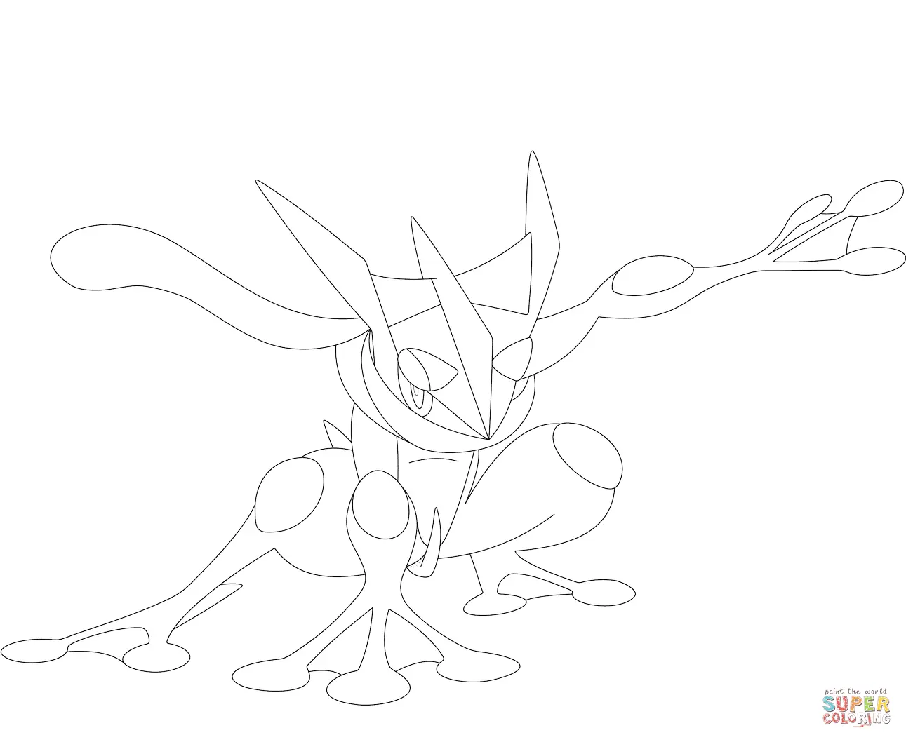 Greninja Coloring Pages 9