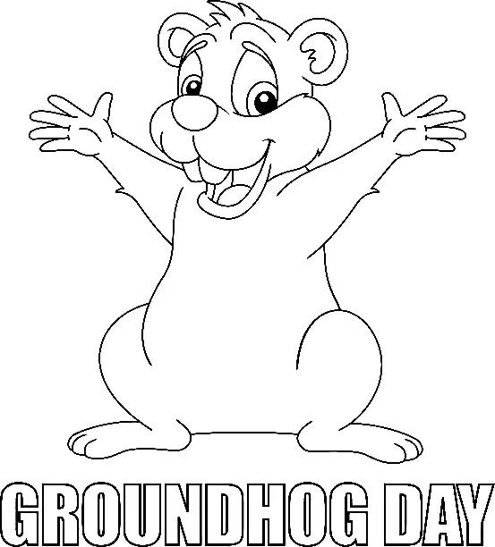 Desenhos de Dia Da Marmota Para Colorir 1