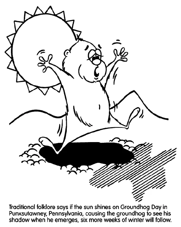 Desenhos de Dia Da Marmota Para Colorir 15