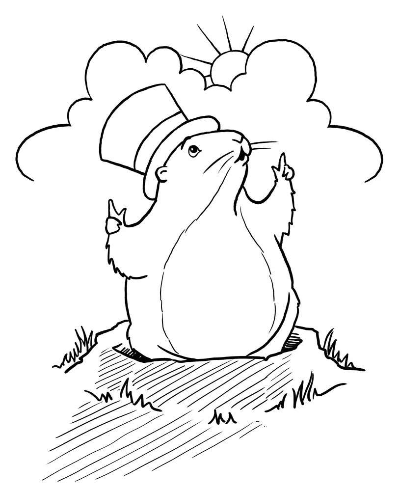 Desenhos de Dia Da Marmota Para Colorir 18