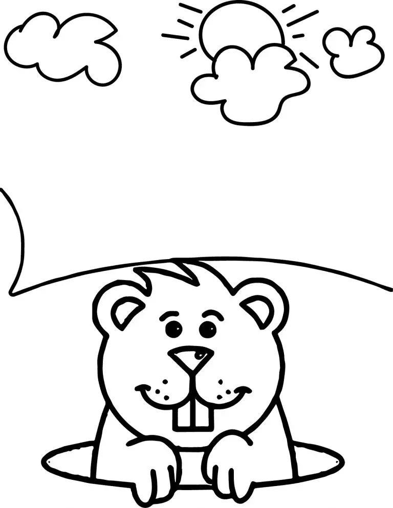 Desenhos de Dia Da Marmota Para Colorir 23