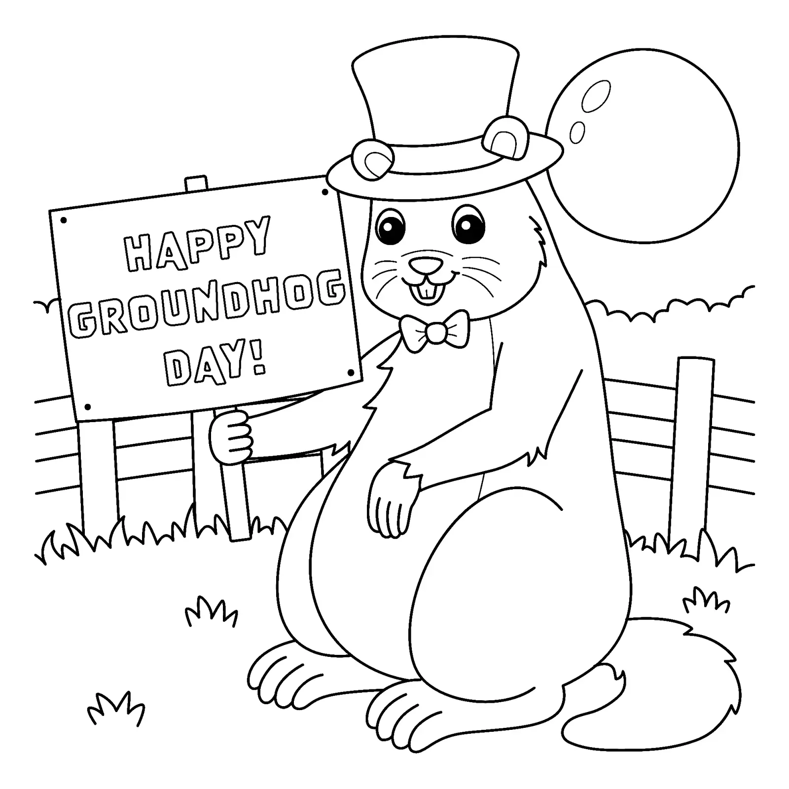 Desenhos de Dia Da Marmota Para Colorir 33