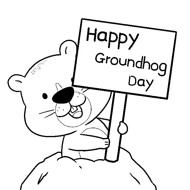Desenhos de Dia Da Marmota Para Colorir 35