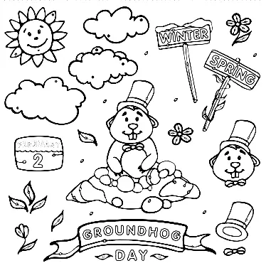 Desenhos de Dia Da Marmota Para Colorir 37