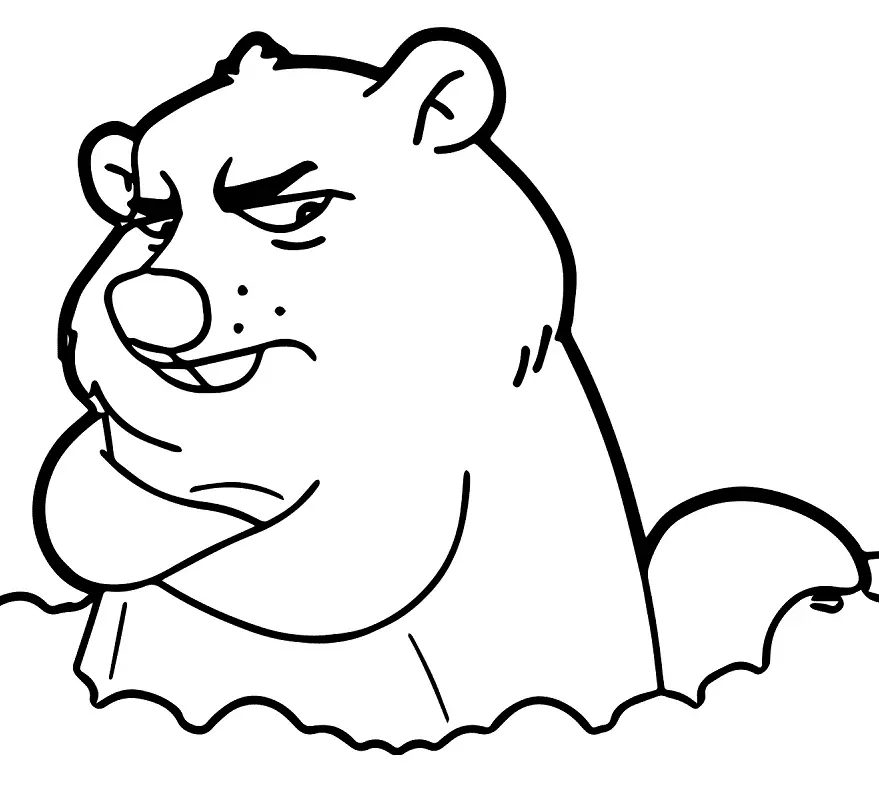 Desenhos de Dia Da Marmota Para Colorir 4
