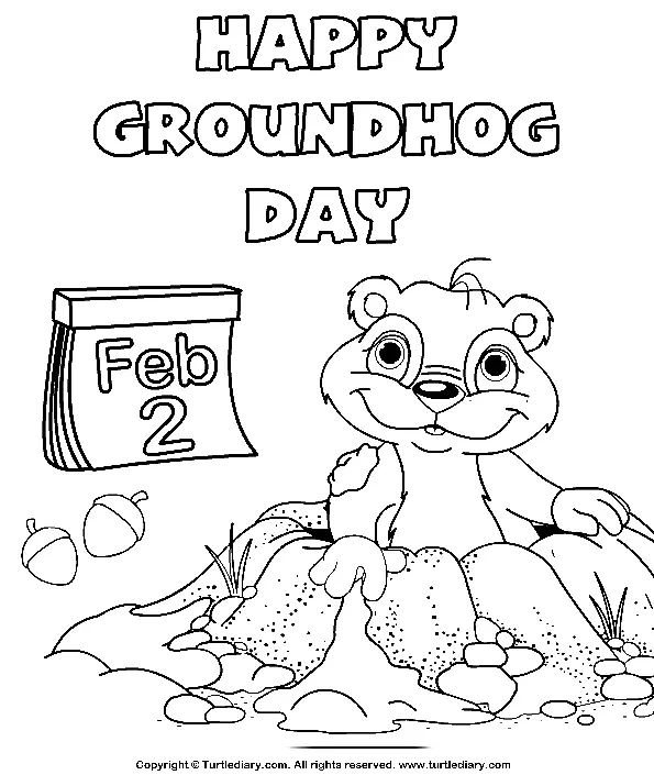 Desenhos de Dia Da Marmota Para Colorir 41
