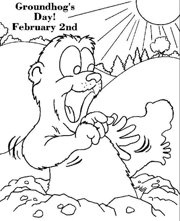 Desenhos de Dia Da Marmota Para Colorir 5