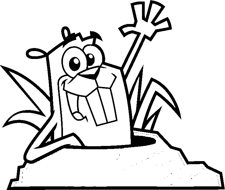 Desenhos de Dia Da Marmota Para Colorir 51