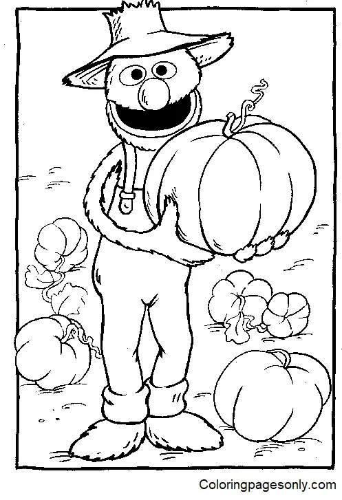 Grover Para Colorear 1