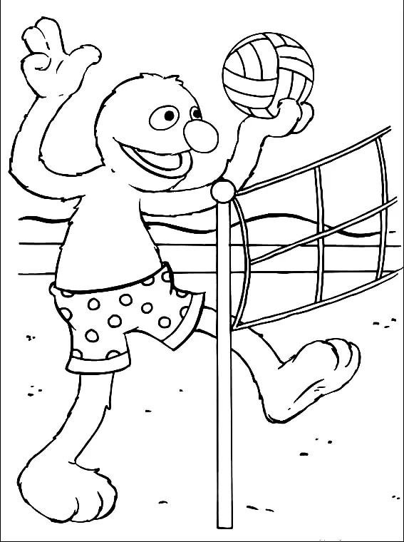 Grover Para Colorear 17