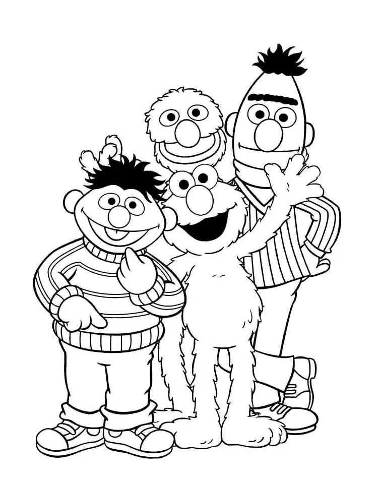 Grover Para Colorear 2