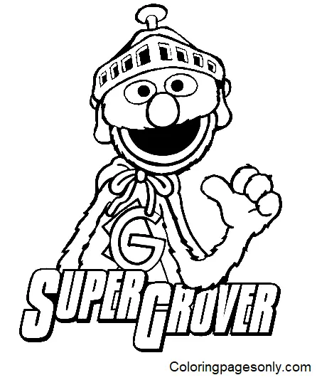 Grover Para Colorear 8