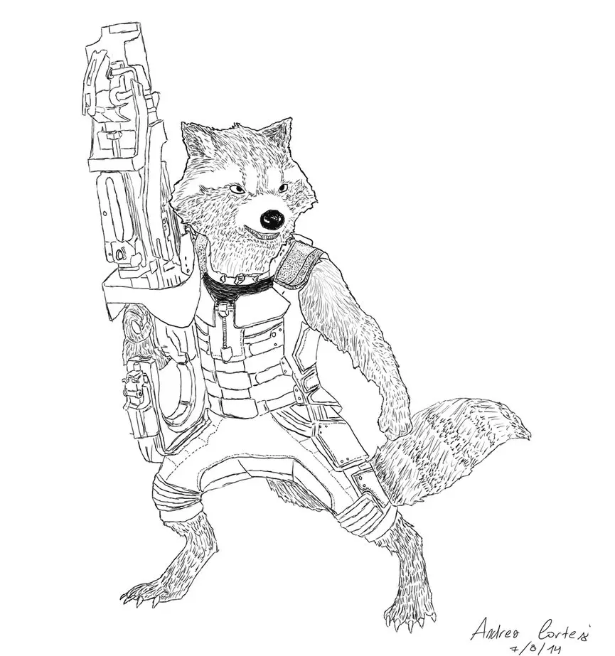 Desenhos de Guardioes Da Galaxia Para Colorir 16