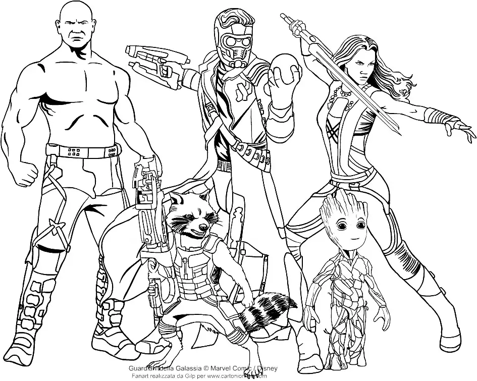Desenhos de Guardioes Da Galaxia Para Colorir 4