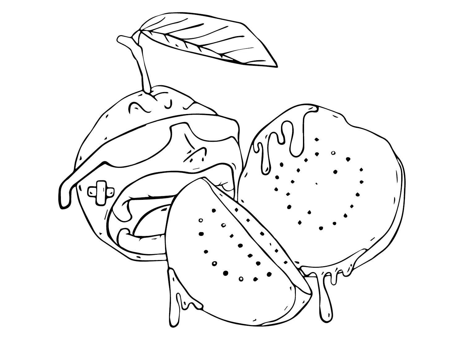 Desenhos de Goiabas Para Colorir 20