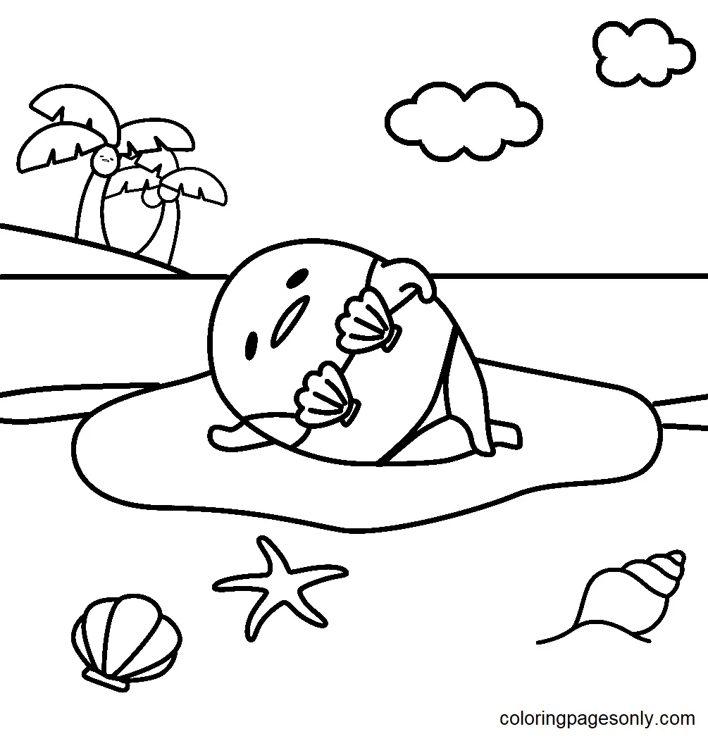 Gudetama Coloring Pages 12