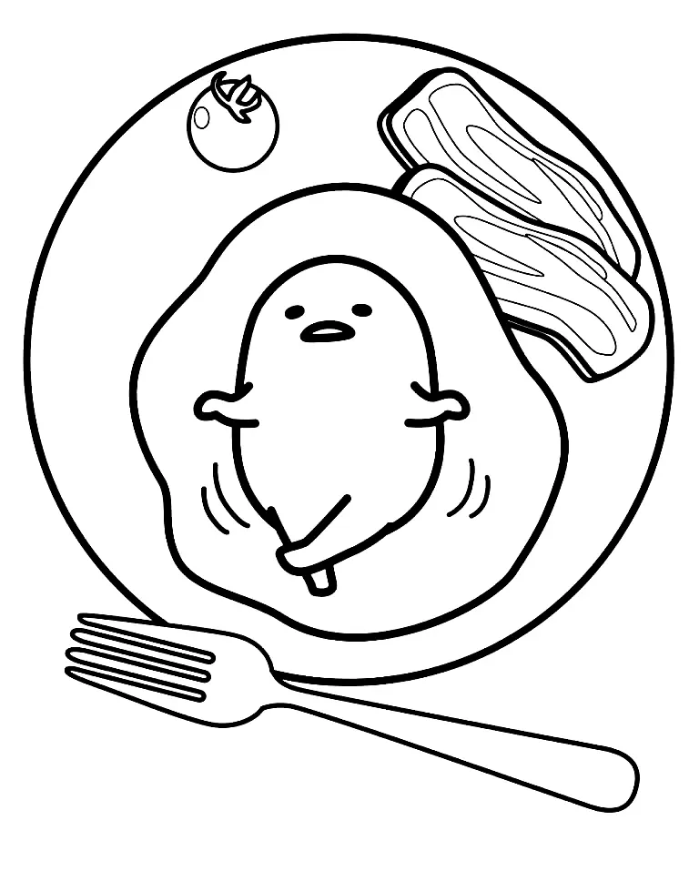Gudetama Coloring Pages 17