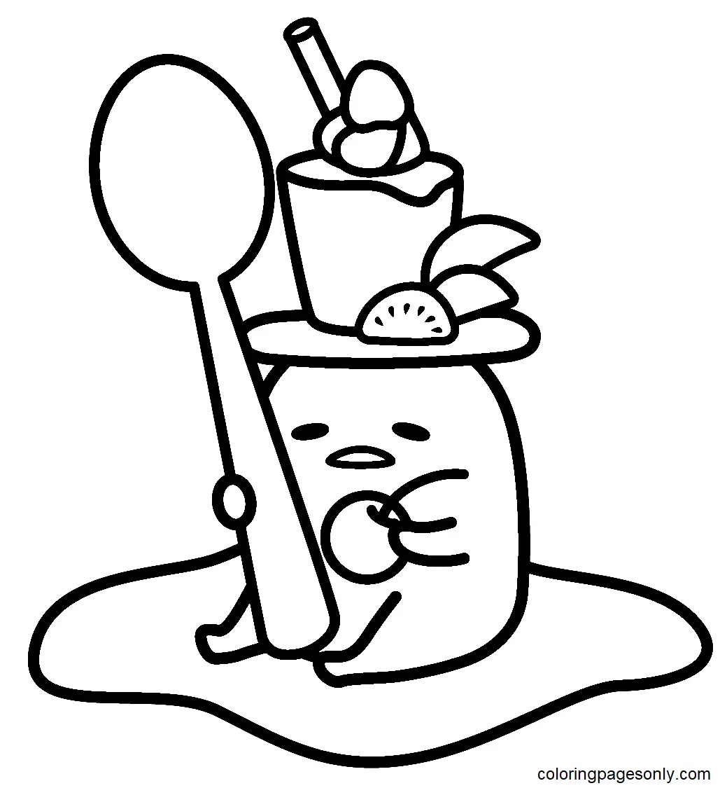 Gudetama Coloring Pages 3