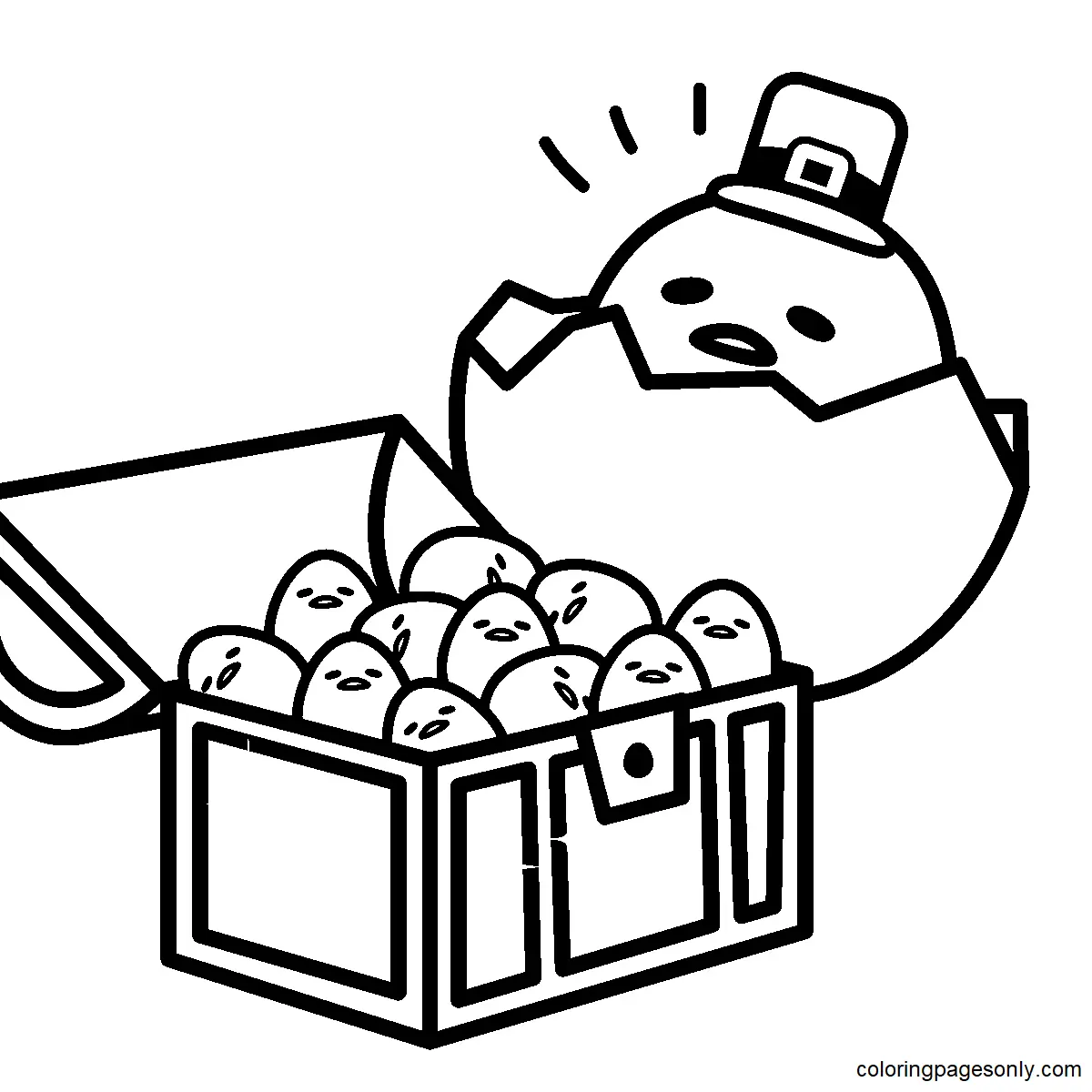 Gudetama Coloring Pages 34