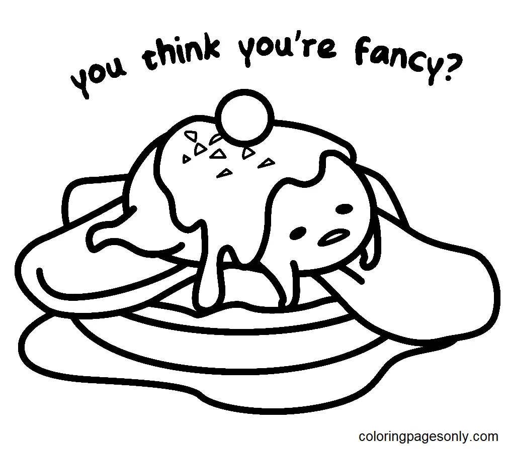 Gudetama Coloring Pages 9