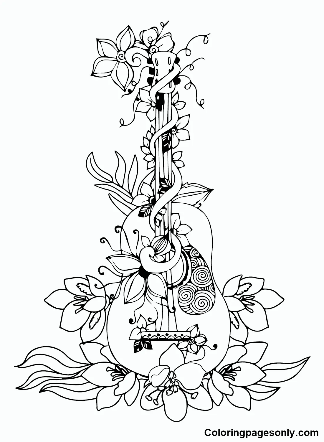 Guitarras Para Colorear 1