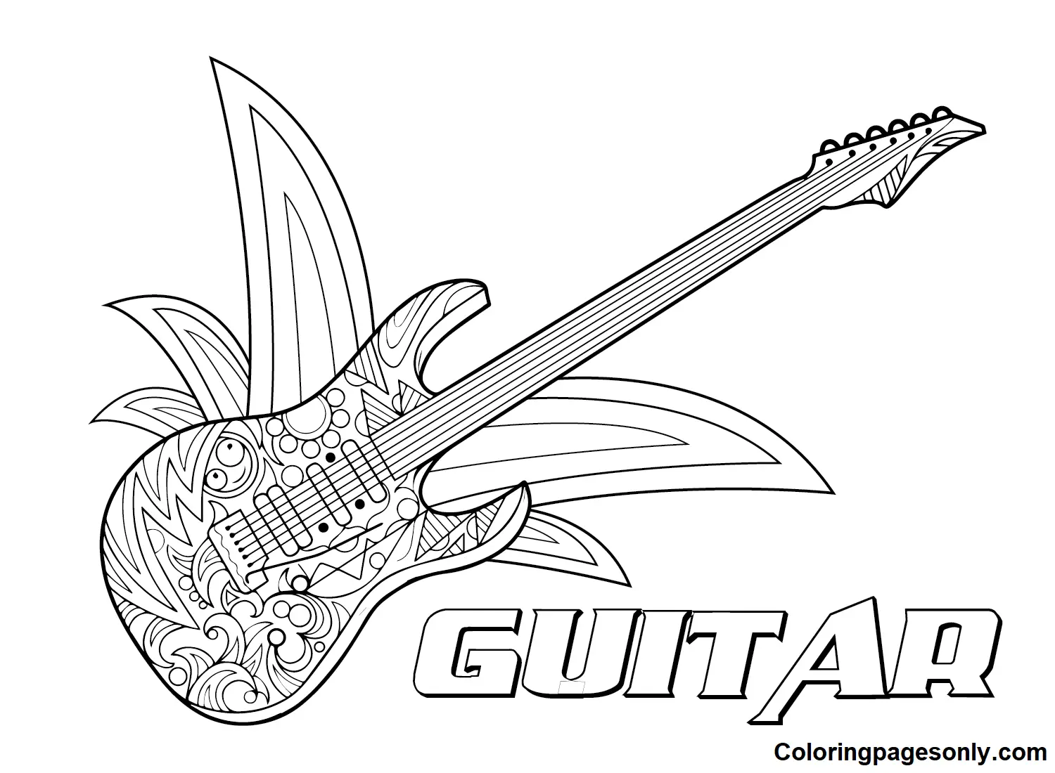 Guitarras Para Colorear 12