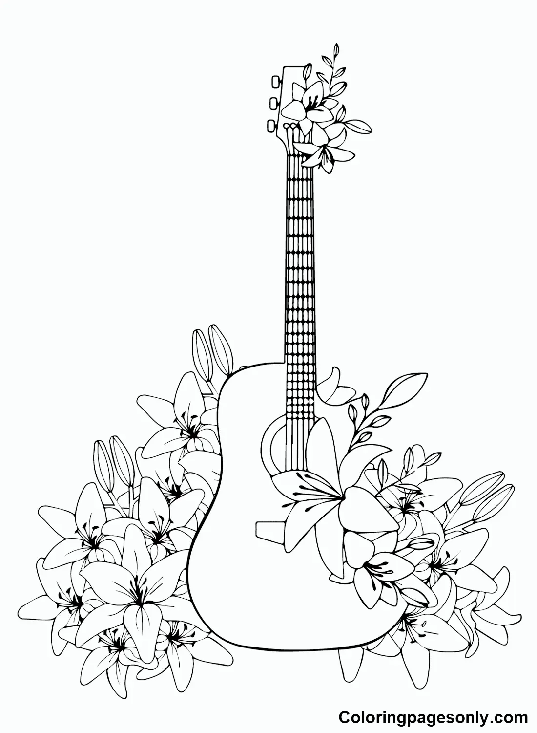 Guitarras Para Colorear 15
