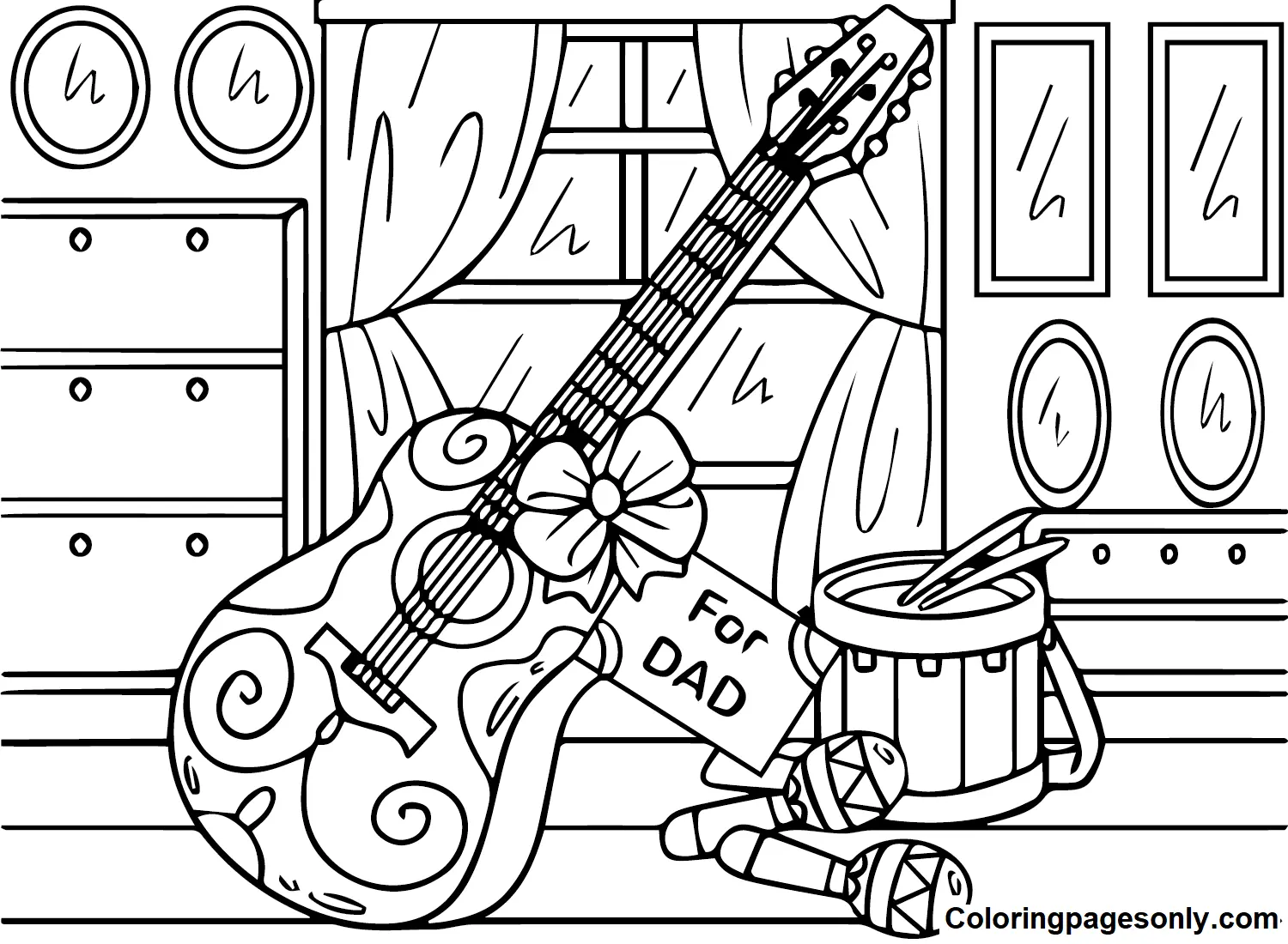 Guitarras Para Colorear 17