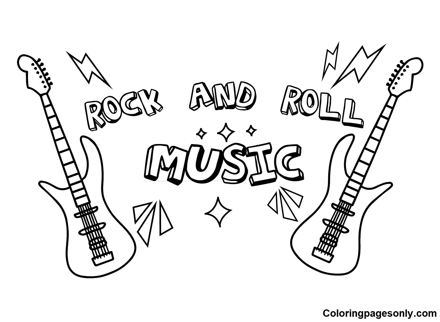 Guitarras Para Colorear 2