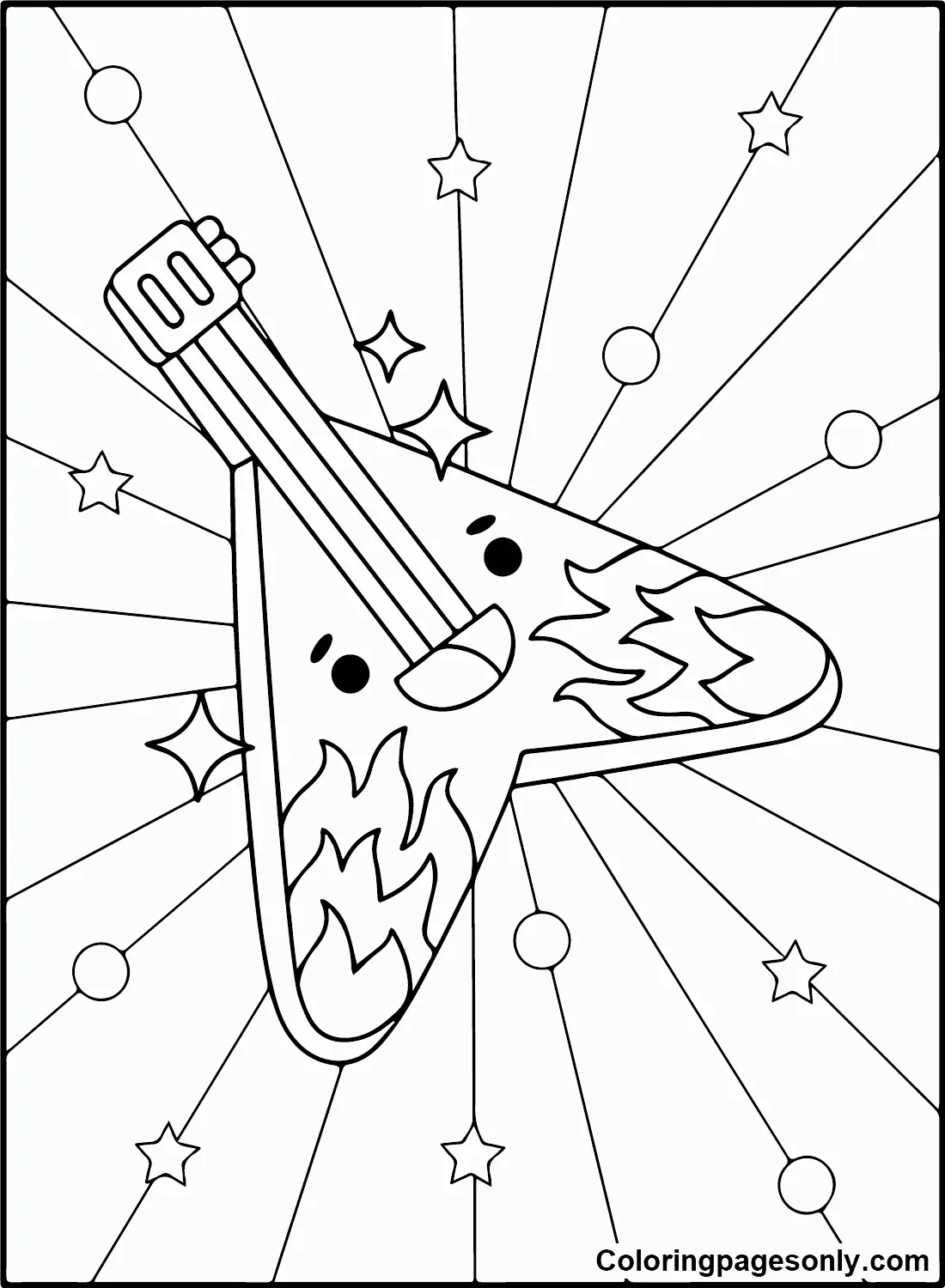 Guitarras Para Colorear 22