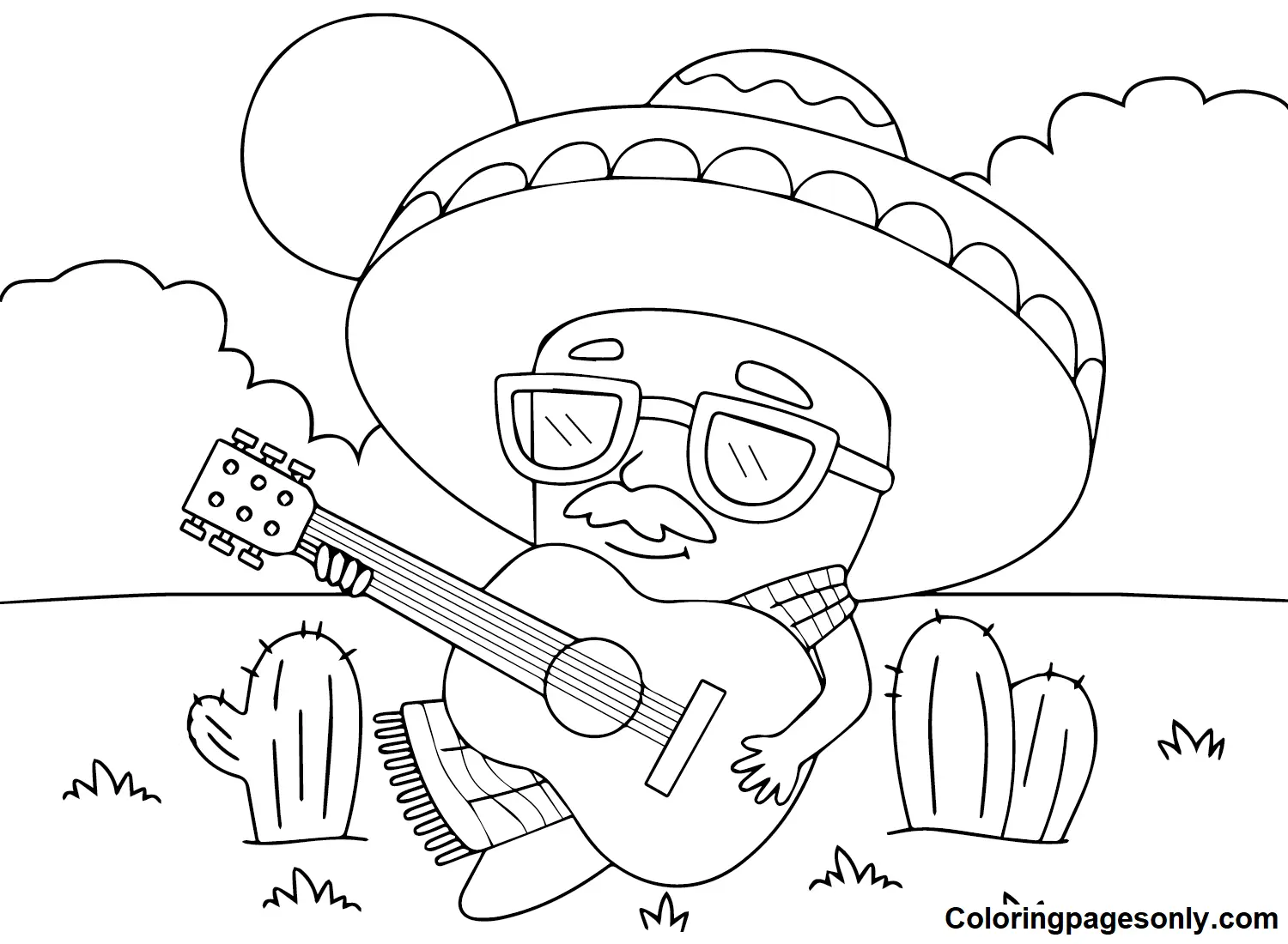 Guitarras Para Colorear 24