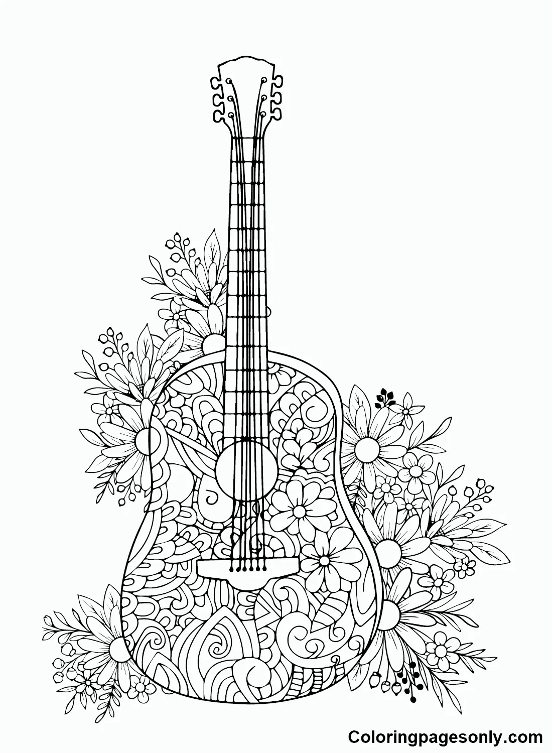 Guitarras Para Colorear 5