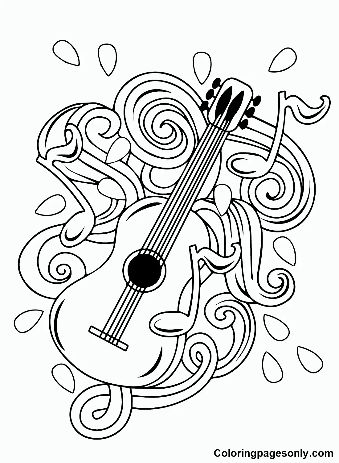 Guitarras Para Colorear 8