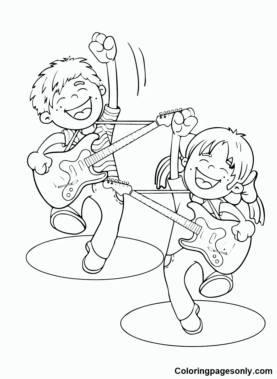 Guitarras Para Colorear 9