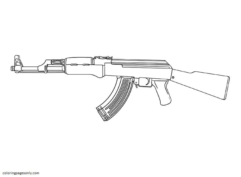 Gun Coloring Pages 22