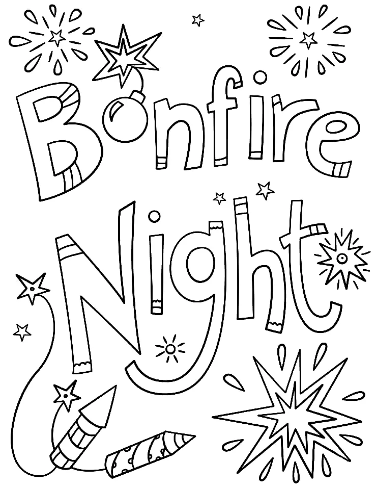 Guy Fawkes Night Coloring Pages 23