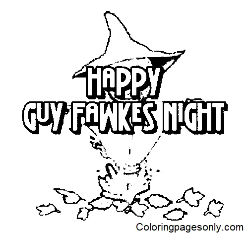 Noche De Guy Fawkes Para Colorear