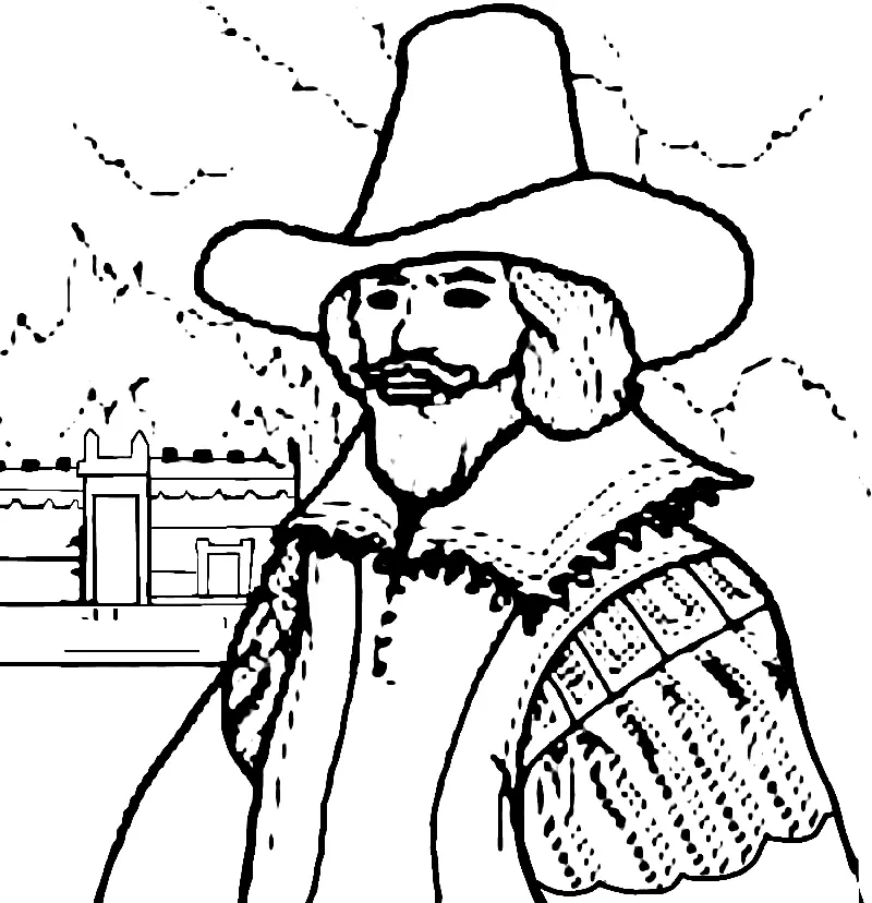 Guy Fawkes Night Coloring Pages 9