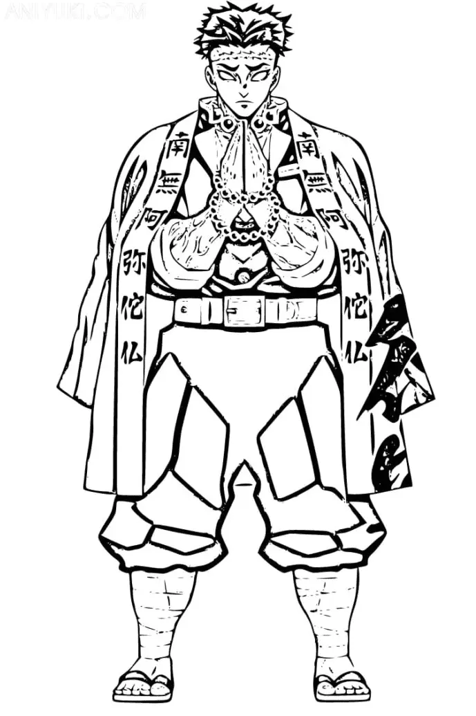 Gyomei Himejima Coloring Pages 14