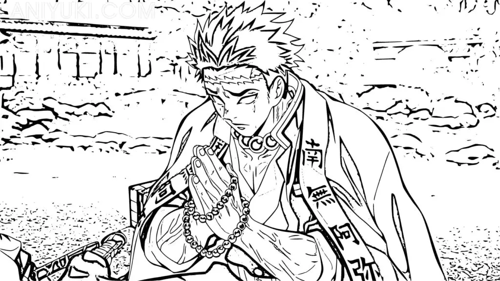 Gyomei Himejima Coloring Pages 18