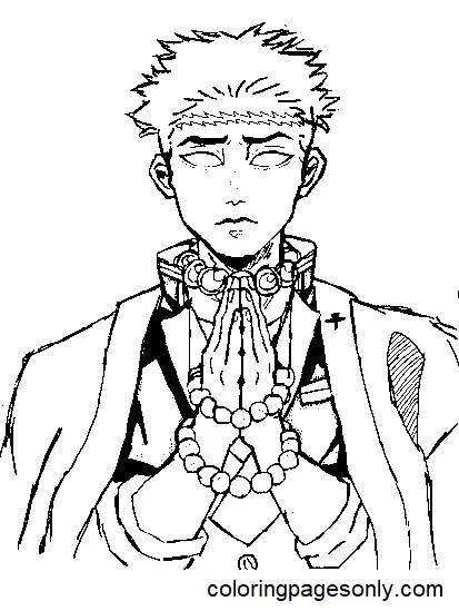 Gyomei Himejima Coloring Pages 21