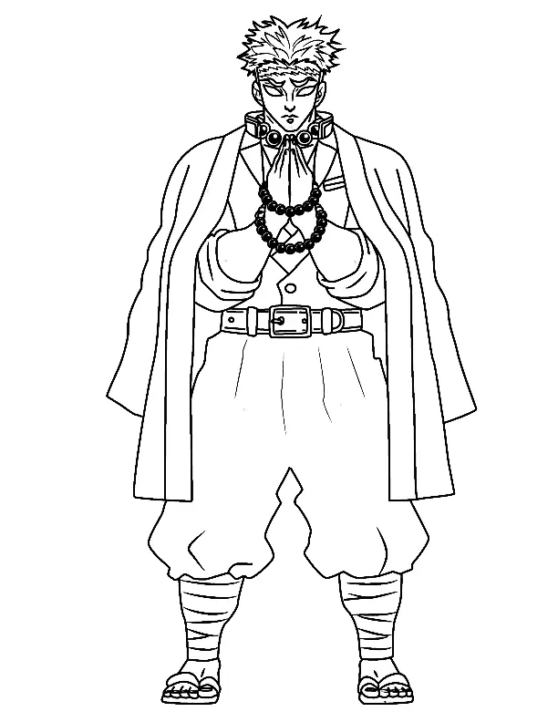 Gyomei Himejima Coloring Pages 4