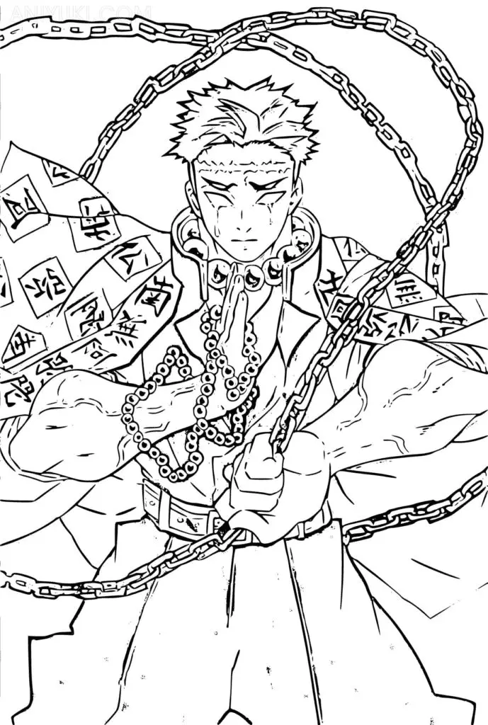 Gyomei Himejima Coloring Pages 6